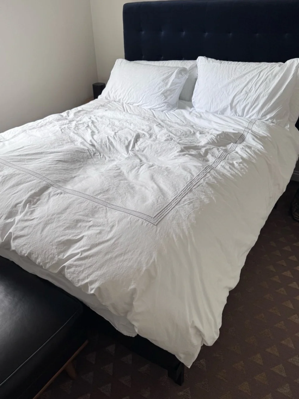 Dea Italian Luxury Linens Sinfonia Toscana Percale Duvet White Queen